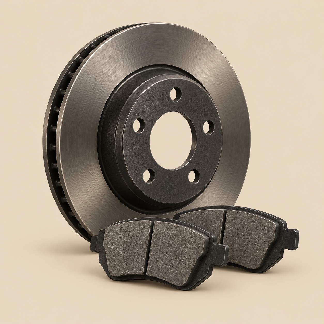 Brake rotor with brake pads